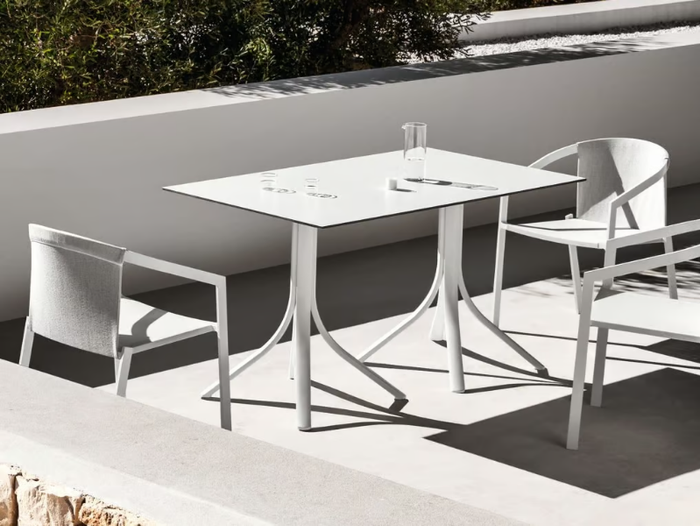 PUSH - Rectangular aluminium garden table with HPL top _ MY YOUR